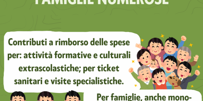 Contributi economici alle famiglie numerose